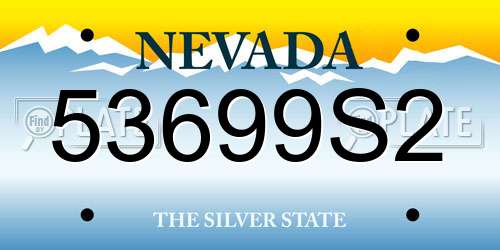 53699S2 Nevada License Plate
