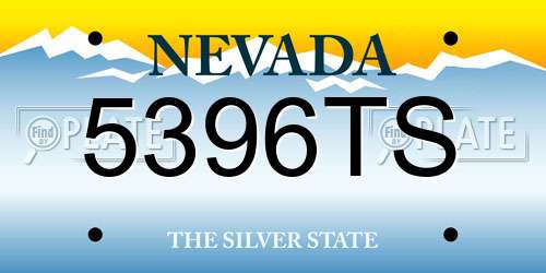 5396TS Nevada License Plate