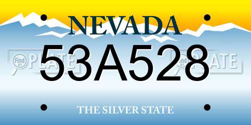 53A528 Nevada License Plate