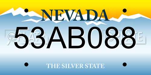 53AB088 Nevada License Plate