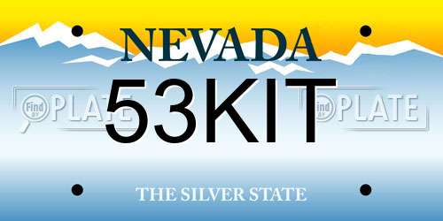 53KIT Nevada License Plate