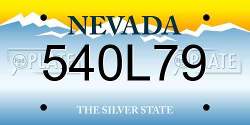 540L79 Nevada License Plate