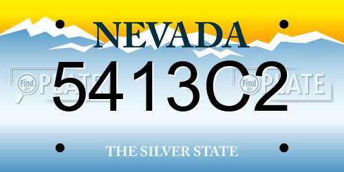 5413C2 Nevada License Plate