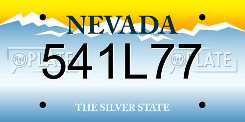 541L77 Nevada License Plate