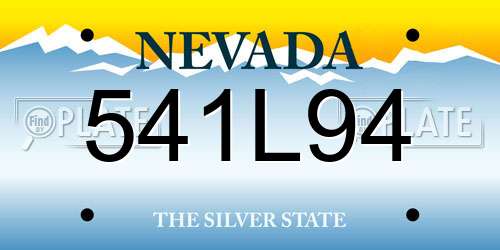 541L94 Nevada License Plate