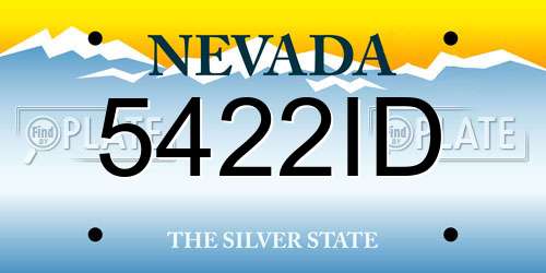 5422ID Nevada License Plate