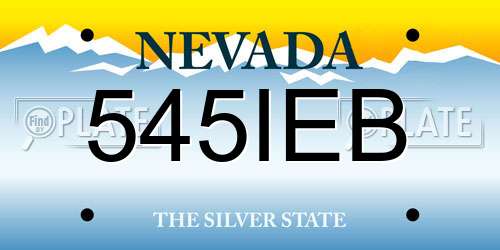 545IEB Nevada License Plate