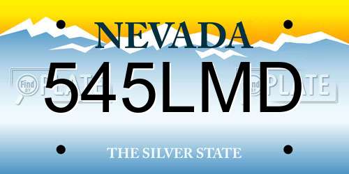 545LMD Nevada License Plate