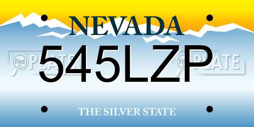 545LZP Nevada License Plate