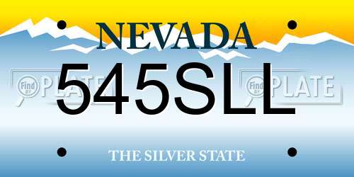 545SLL Nevada License Plate