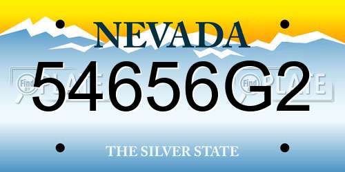 54656G2 Nevada License Plate