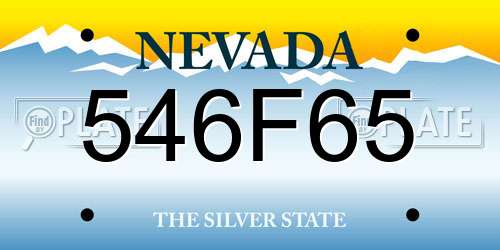 546F65 Nevada License Plate