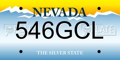 546GCL Nevada License Plate