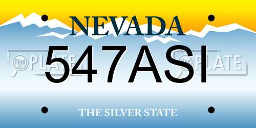 547ASI Nevada License Plate