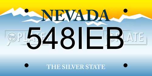 548IEB Nevada License Plate