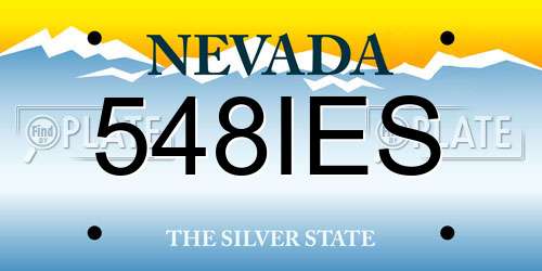 548IES Nevada License Plate