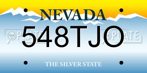 548TJO Nevada License Plate