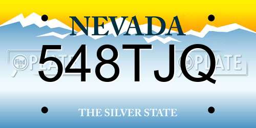 548TJQ Nevada License Plate