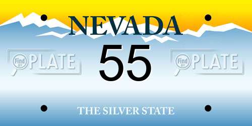 55 Nevada License Plate