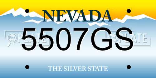 5507GS Nevada License Plate