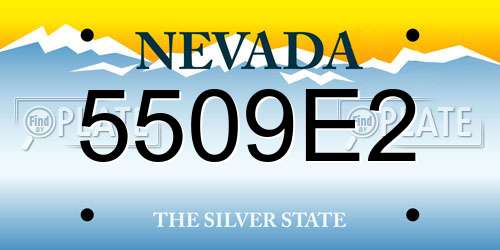 5509E2 Nevada License Plate