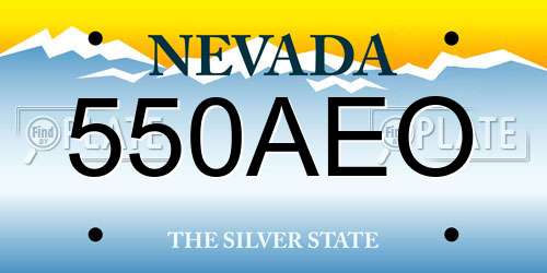 550AEO Nevada License Plate