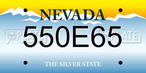 550E65 Nevada License Plate