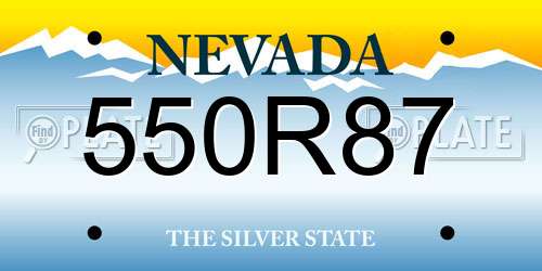 550R87 Nevada License Plate