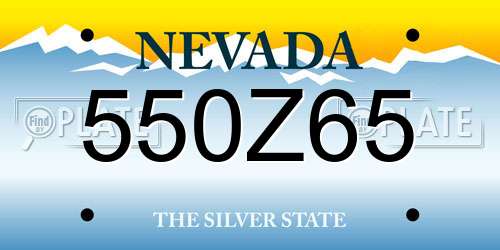 550Z65 Nevada License Plate