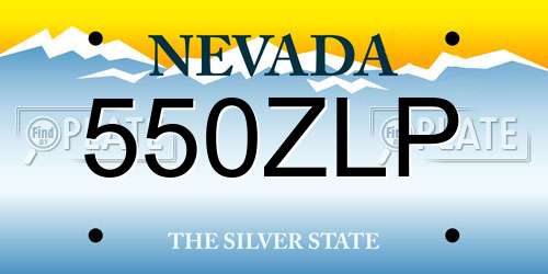 550ZLP Nevada License Plate