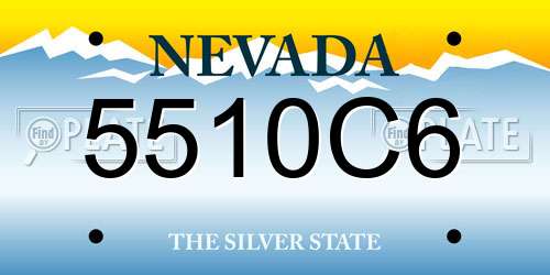 5510C6 Nevada License Plate