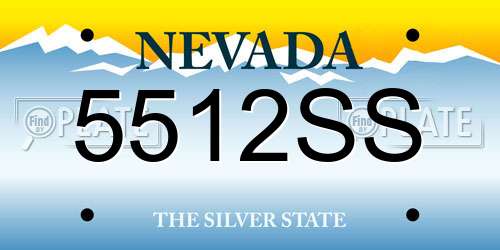 5512SS Nevada License Plate