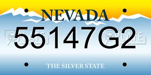 55147G2 Nevada License Plate