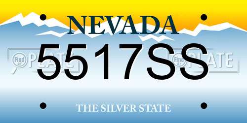 5517SS Nevada License Plate