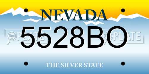 5528BO Nevada License Plate