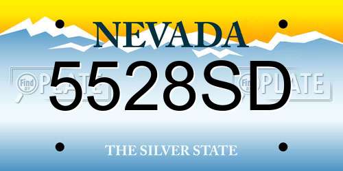 5528SD Nevada License Plate