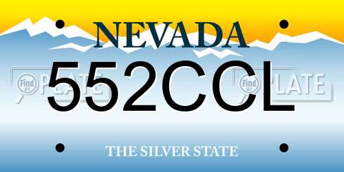 552CCL Nevada License Plate