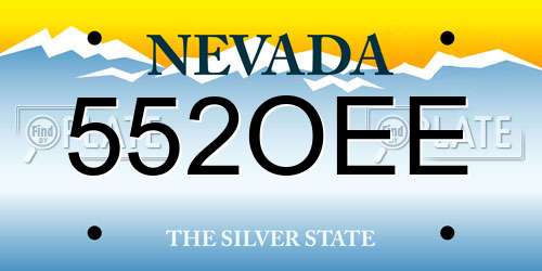 552OEE Nevada License Plate