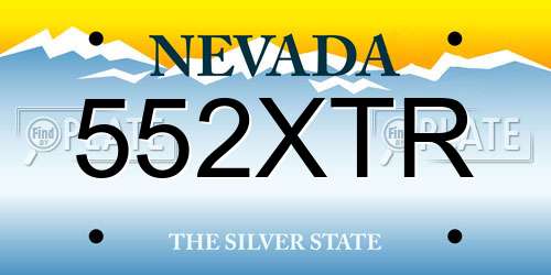 552XTR Nevada License Plate