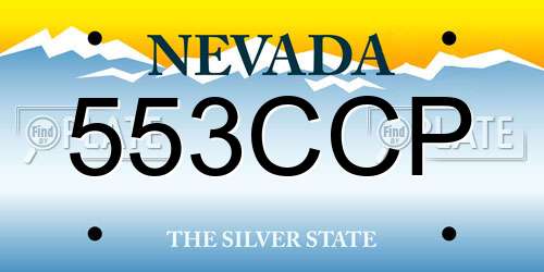 553CCP Nevada License Plate