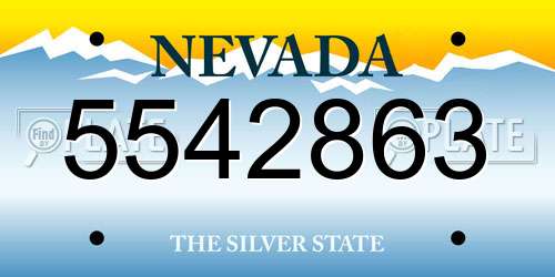 5542863 Nevada License Plate