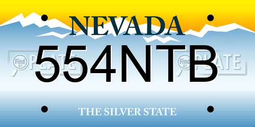 554NTB Nevada License Plate