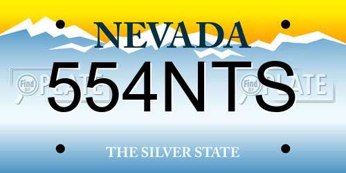 554NTS Nevada License Plate