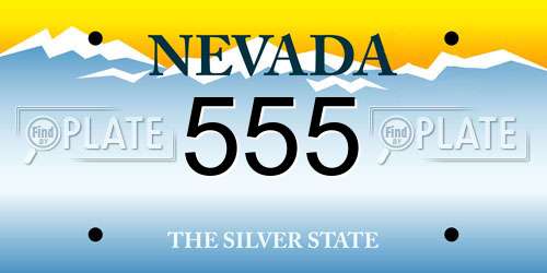 555 Nevada License Plate