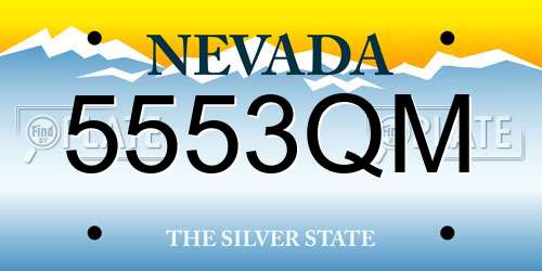 5553QM Nevada License Plate