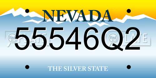55546Q2 Nevada License Plate