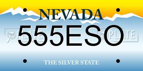 555ESO Nevada License Plate
