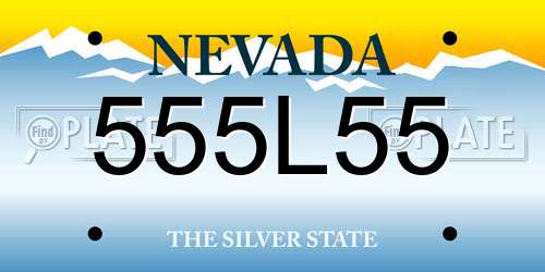 555L55 Nevada License Plate