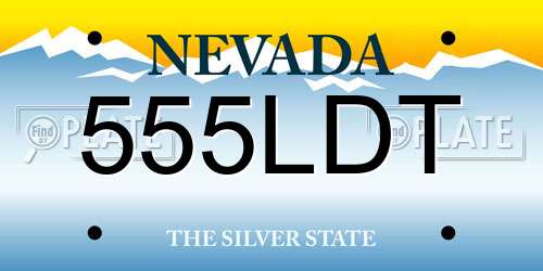 555LDT Nevada License Plate