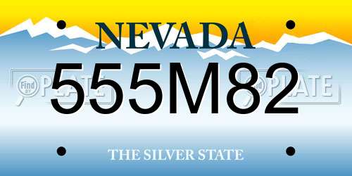 555M82 Nevada License Plate